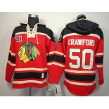 nhl jerseys chicago blackhawks #50 crawford red[pullover hooded sweatshirt]