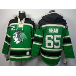 nhl jerseys chicago blackhawks #65 shaw green[pullover hooded sweatshirt]