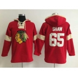 nhl jerseys chicago blackhawks #65 shaw red-cream[pullover hooded sweatshirt]