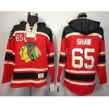 nhl jerseys chicago blackhawks #65 shaw red[pullover hooded sweatshirt]