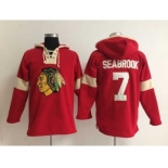 nhl jerseys chicago blackhawks #7 seabrook red-cream[pullover hooded sweatshirt]