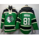 nhl jerseys chicago blackhawks #81 hossa green[pullover hooded sweatshirt]