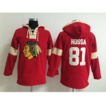 nhl jerseys chicago blackhawks #81 hossa red-cream[pullover hooded sweatshirt]