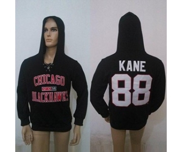 nhl jerseys chicago blackhawks #88 kane black[pullover hooded sweatshirt][ccm]