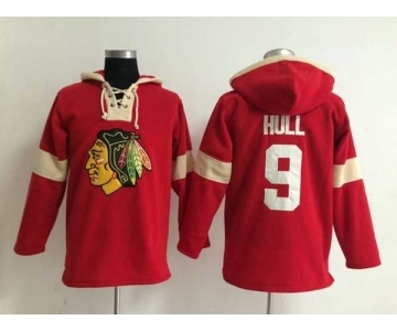 nhl jerseys chicago blackhawks #9 hull red-cream-1[pullover hooded sweatshirt]