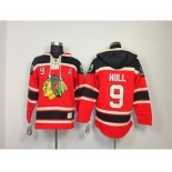 nhl jerseys chicago blackhawks #9 hull red[pullover hooded sweatshirt A]