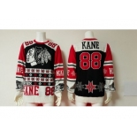 NHL Chicago Blackhawks #88 Patrick Kane Black Red Sweater