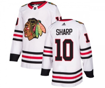 Youth Adidas Chicago Blackhawks #10 Patrick Sharp Authentic White Away NHL Jersey