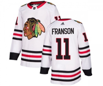 Youth Adidas Chicago Blackhawks #11 Cody Franson Authentic White Away NHL Jersey