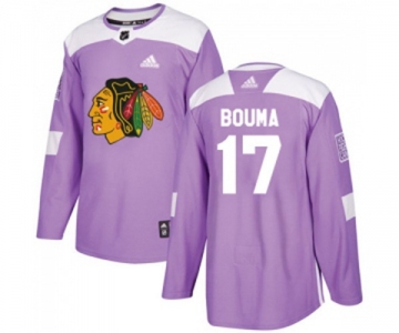 Youth Adidas Chicago Blackhawks #17 Lance Bouma Authentic Purple Fights Cancer Practice NHL Jersey