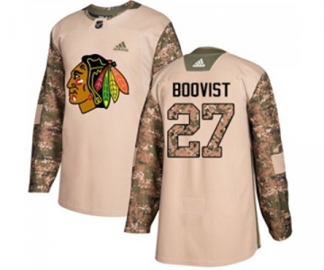 Youth Adidas Chicago Blackhawks #27 Adam Boqvist Authentic Camo Veterans Day Practice NHL Jersey