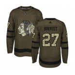 Youth Adidas Chicago Blackhawks #27 Adam Boqvist Authentic Green Salute to Service NHL Jersey