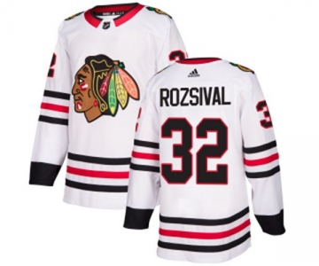 Youth Adidas Chicago Blackhawks #32 Michal Rozsival Authentic White Away NHL Jersey