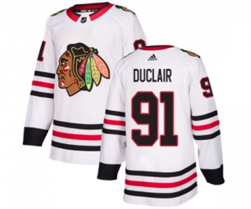 Youth Adidas Chicago Blackhawks #91 Anthony Duclair Authentic White Away NHL Jersey