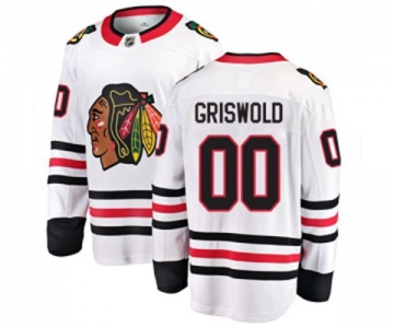 Youth Chicago Blackhawks #00 Clark Griswold Fanatics Branded White Away Breakaway NHL Jersey