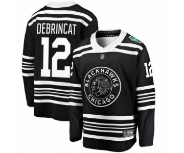 Youth Chicago Blackhawks #12 Alex DeBrincat Black 2019 Winter Classic Fanatics Branded Breakaway NHL Jersey