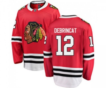 Youth Chicago Blackhawks #12 Alex DeBrincat Fanatics Branded Red Home Breakaway NHL Jersey