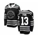 Youth Chicago Blackhawks #13 CM Punk Black 2019 Winter Classic Fanatics Branded Breakaway NHL Jersey