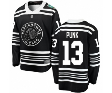 Youth Chicago Blackhawks #13 CM Punk Black 2019 Winter Classic Fanatics Branded Breakaway NHL Jersey