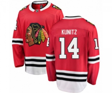 Youth Chicago Blackhawks #14 Chris Kunitz Authentic Red Home Fanatics Branded Breakaway NHL Jersey