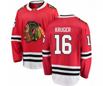 Youth Chicago Blackhawks #16 Marcus Kruger Authentic Red Home Fanatics Branded Breakaway NHL Jersey