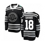 Youth Chicago Blackhawks #18 Denis Savard Black 2019 Winter Classic Fanatics Branded Breakaway NHL Jersey