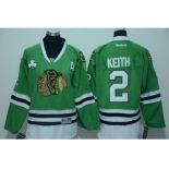 Youth Chicago Blackhawks #2 Duncan Keith Green Stitched NHL Jersey