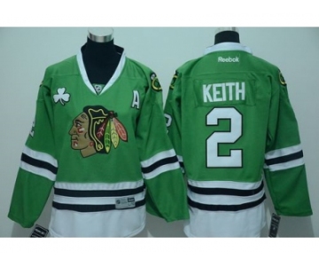 Youth Chicago Blackhawks #2 Duncan Keith Green Stitched NHL Jersey