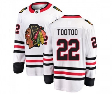 Youth Chicago Blackhawks #22 Jordin Tootoo Fanatics Branded White Away Breakaway NHL Jersey