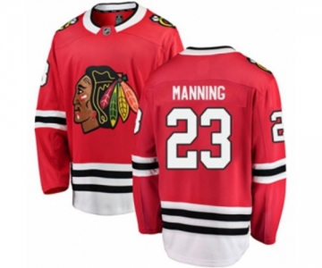 Youth Chicago Blackhawks #23 Brandon Manning Authentic Red Home Fanatics Branded Breakaway NHL Jersey