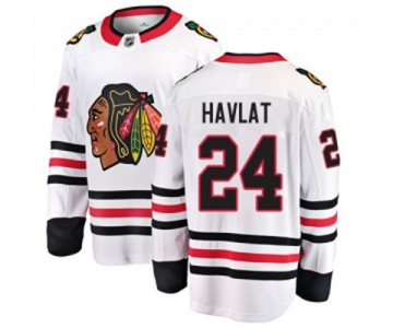 Youth Chicago Blackhawks #24 Martin Havlat Fanatics Branded White Away Breakaway NHL Jersey