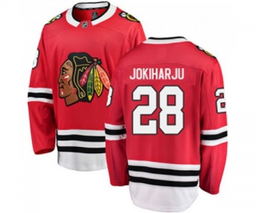 Youth Chicago Blackhawks #28 Henri Jokiharju Fanatics Branded Red Home Breakaway NHL Jersey