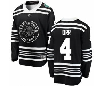 Youth Chicago Blackhawks #4 Bobby Orr Black 2019 Winter Classic Fanatics Branded Breakaway NHL Jersey