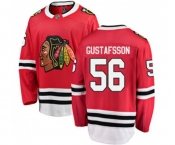 Youth Chicago Blackhawks #56 Erik Gustafsson Fanatics Branded Red Home Breakaway NHL Jersey