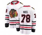 Youth Chicago Blackhawks #78 Nathan Noel Fanatics Branded White Away Breakaway NHL Jersey