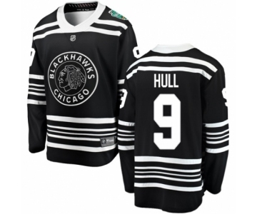 Youth Chicago Blackhawks #9 Bobby Hull Black 2019 Winter Classic Fanatics Branded Breakaway NHL Jersey