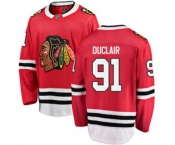 Youth Chicago Blackhawks #91 Anthony Duclair Authentic Red Home Fanatics Branded Breakaway NHL Jersey