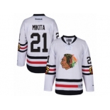 Youth Reebok Chicago Blackhawks #21 Stan Mikita Authentic White 2017 Winter Classic NHL Jersey