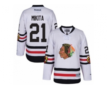 Youth Reebok Chicago Blackhawks #21 Stan Mikita Authentic White 2017 Winter Classic NHL Jersey