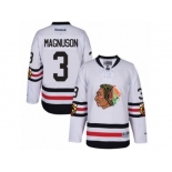 Youth Reebok Chicago Blackhawks #3 Keith Magnuson Authentic White 2017 Winter Classic NHL Jersey