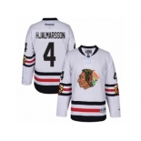 Youth Reebok Chicago Blackhawks #4 Niklas Hjalmarsson Authentic White 2017 Winter Classic NHL Jersey