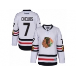 Youth Reebok Chicago Blackhawks #7 Chris Chelios Authentic White 2017 Winter Classic NHL Jersey