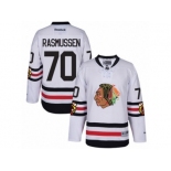 Youth Reebok Chicago Blackhawks #70 Dennis Rasmussen Authentic White 2017 Winter Classic NHL Jersey