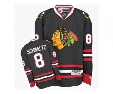 Youth Reebok Chicago Blackhawks #8 Nick Schmaltz Authentic Black Third NHL Jersey