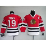 youth nhl chicago blackhawks #19 toews red