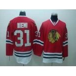 youth nhl chicago blackhawks #31 niemi red