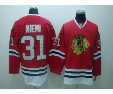 youth nhl chicago blackhawks #31 niemi red