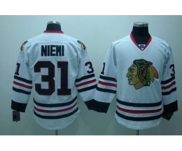 youth nhl chicago blackhawks #31 niemi white