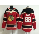 youth nhl chicago blackhawks #88 kane red-black[pullover hooded sweatshirt]