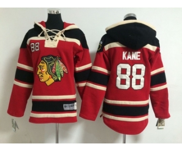 youth nhl chicago blackhawks #88 kane red-black[pullover hooded sweatshirt]